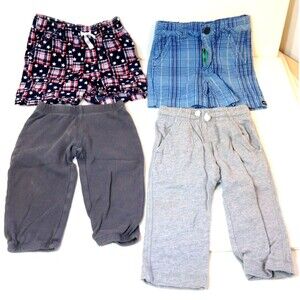 Baby Boys 12 Month Clothes Lot Of 4 2 Pants 2 Shorts Clean